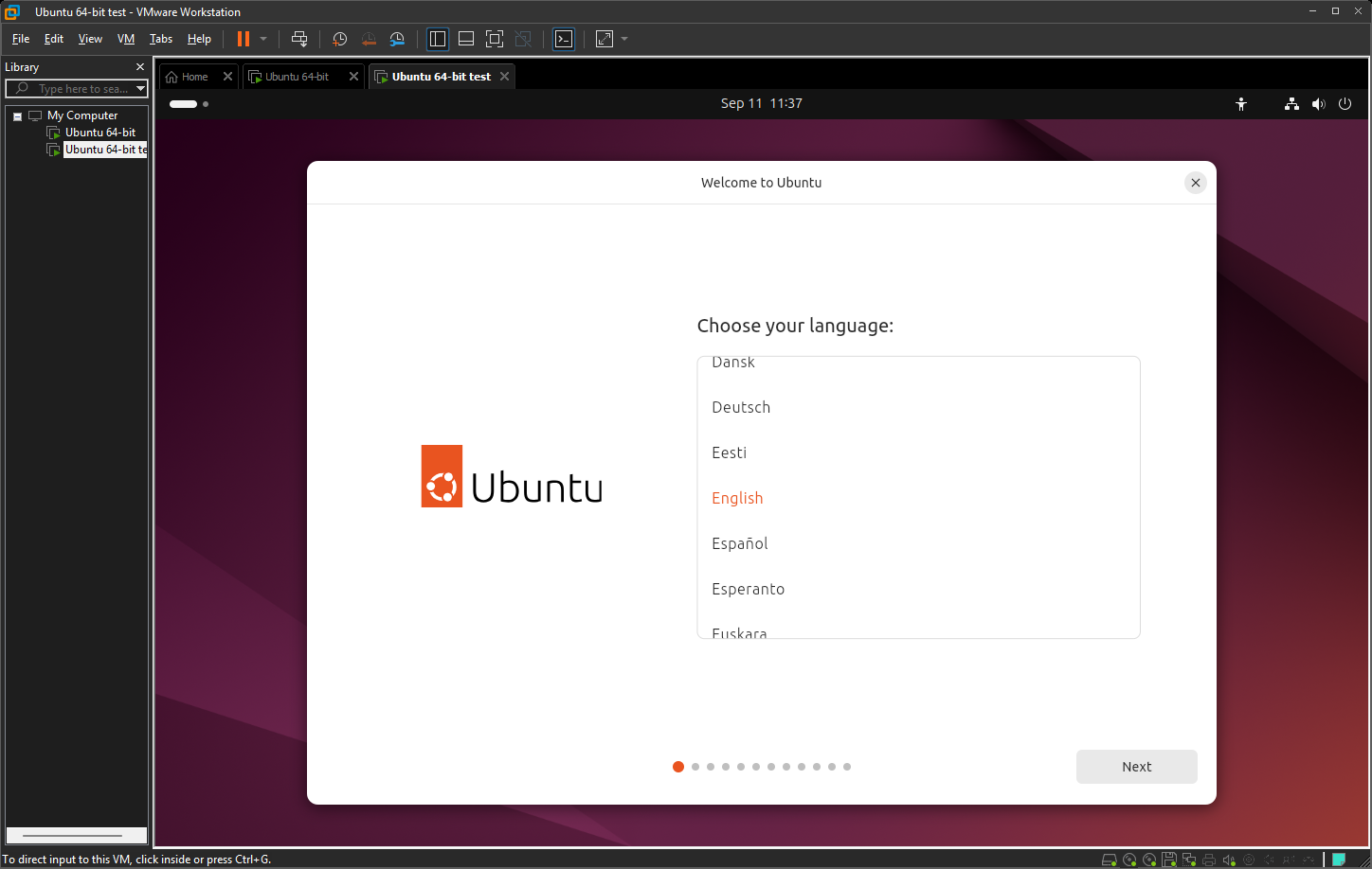 Niet goed: Ubuntu toont opnieuw het installatieprogramma